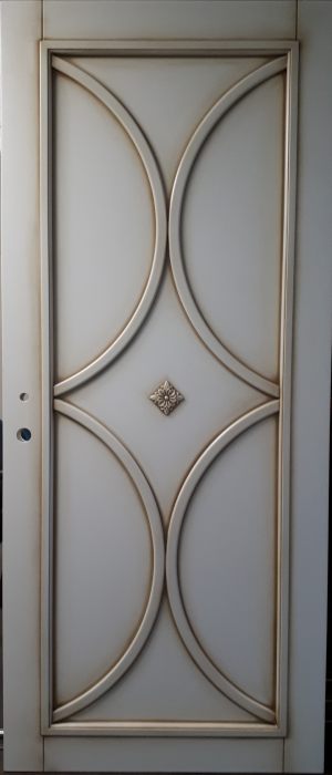 Межкомнатная дверь в профиле массив (эмаль с патиной) Мытищи