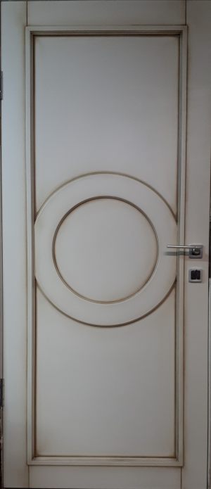 Межкомнатная дверь в профиле массив (эмаль с патиной) Мытищи